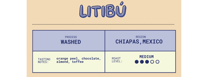 12 oz. Litibú Medium Roast Coffee | Chiapas, Mexico